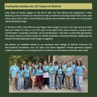 Screenshot of front page of newsletter